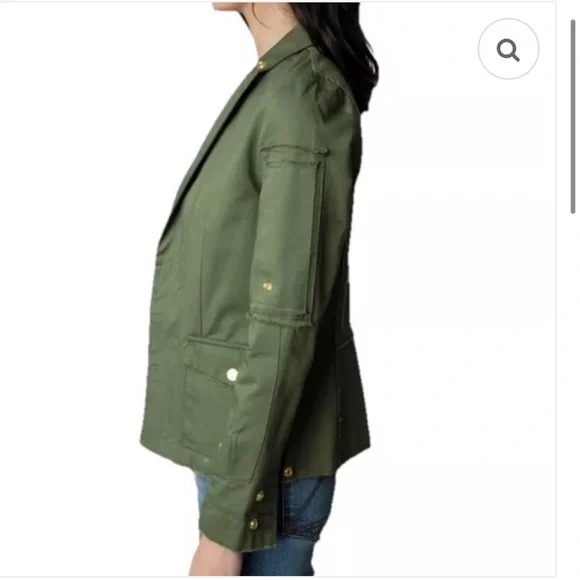 Zadig & Voltaire Virginia Camo Skull Lurex Embroidered Military Jacket - Picture 3 of 6